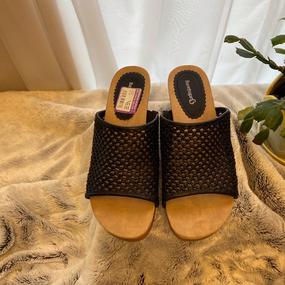 Black wedges/ cork soles